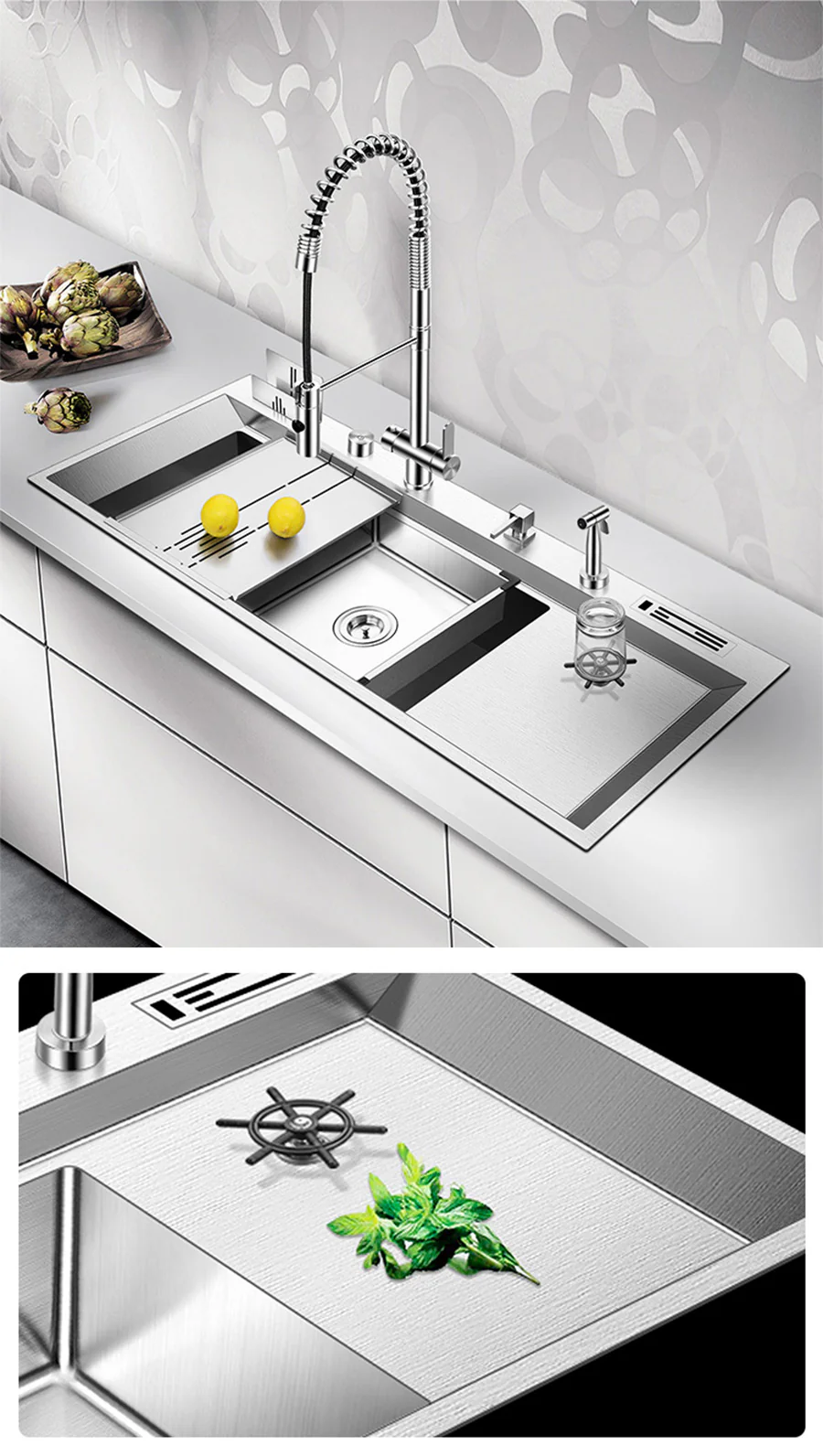 Nano Silver Large Kitchen Sink - Image 22