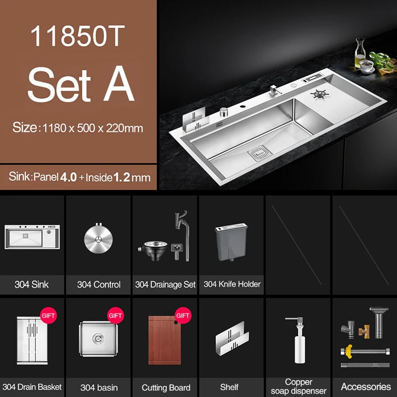 Nano Silver Large Kitchen Sink - Image 3