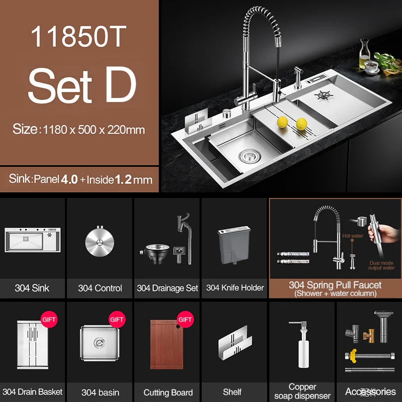 Nano Silver Large Kitchen Sink - Image 4