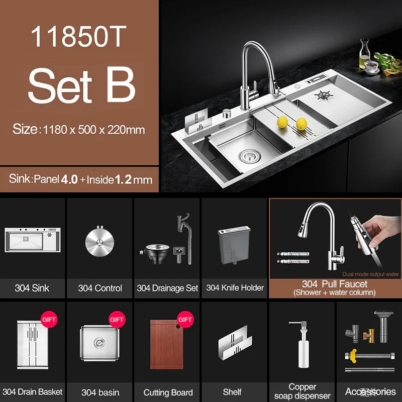 Nano Silver Large Kitchen Sink - Image 6