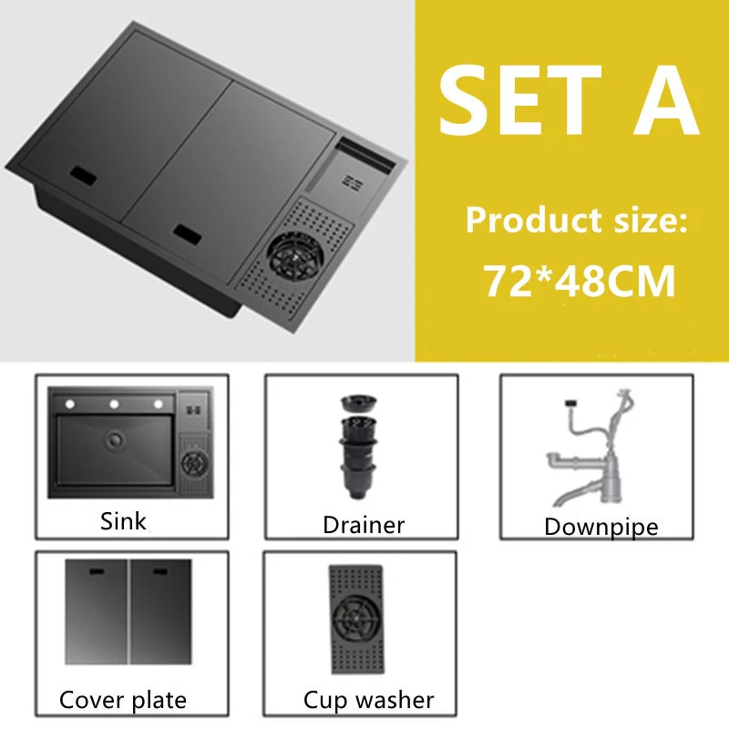 Nano Stainless Steel Hidden Kitchen Sink - Image 12