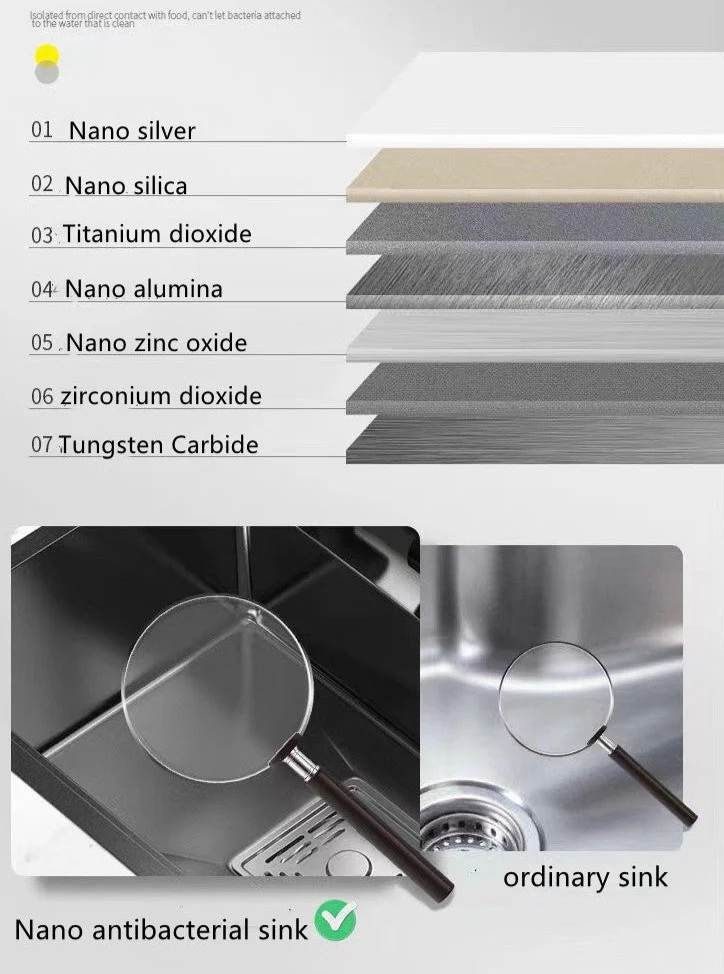 Nano Stainless Steel Hidden Kitchen Sink - Image 30