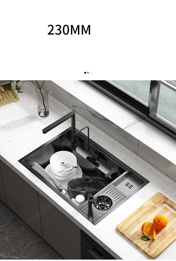 Nano Stainless Steel Hidden Kitchen Sink - Image 32