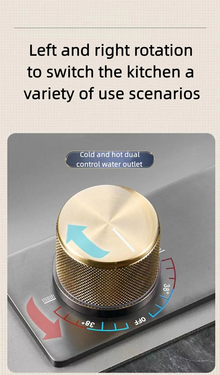 Nano Stainless Steel Knife Holder Waterfall Sink - Image 13