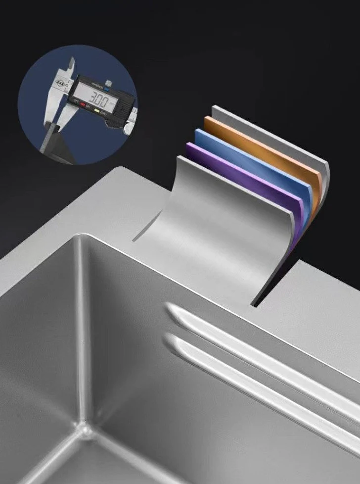 Nano Stainless Steel Knife Holder Waterfall Sink - Image 16