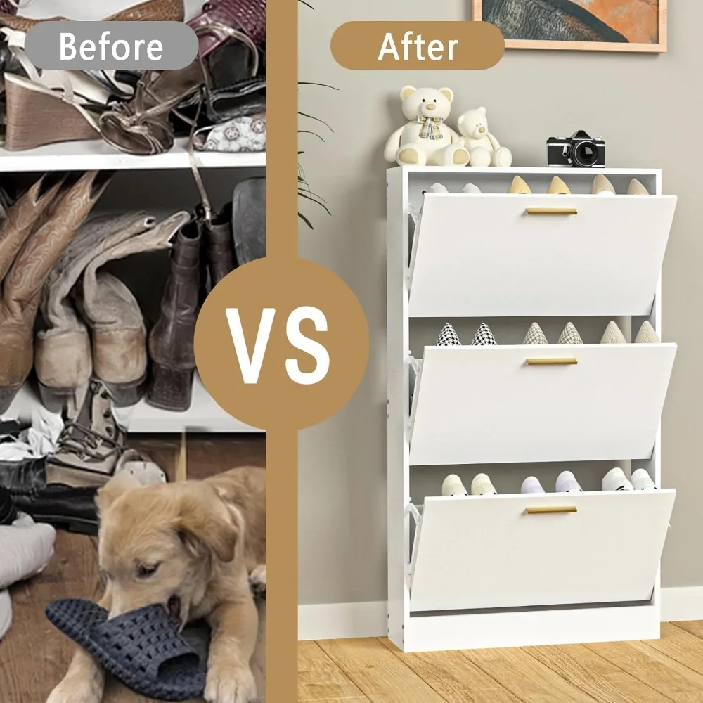 Narrow Shoe Storage Cabinet - Image 4