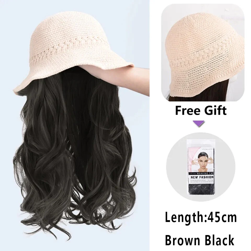 Natural Curly Hair Wig Hat - Image 4