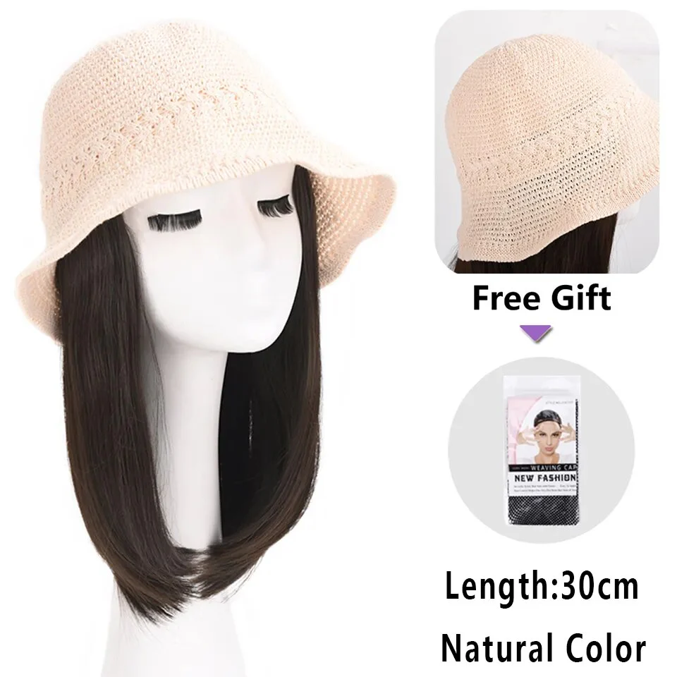Natural Curly Hair Wig Hat - Image 6