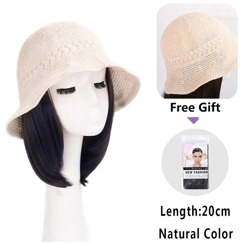 Natural Curly Hair Wig Hat - Image 8