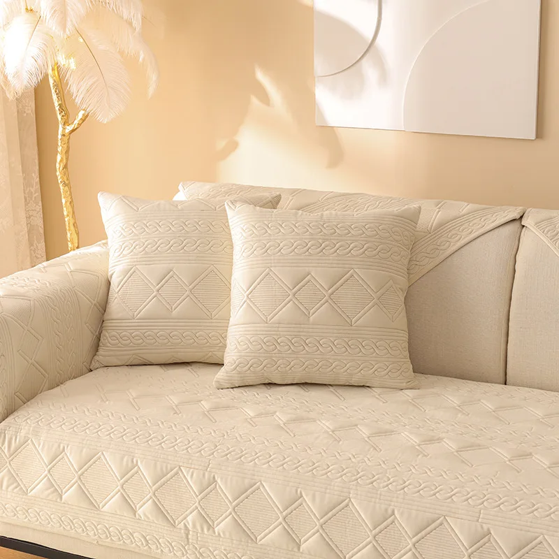 New Embroidered Plush Sofa Cover - Image 3