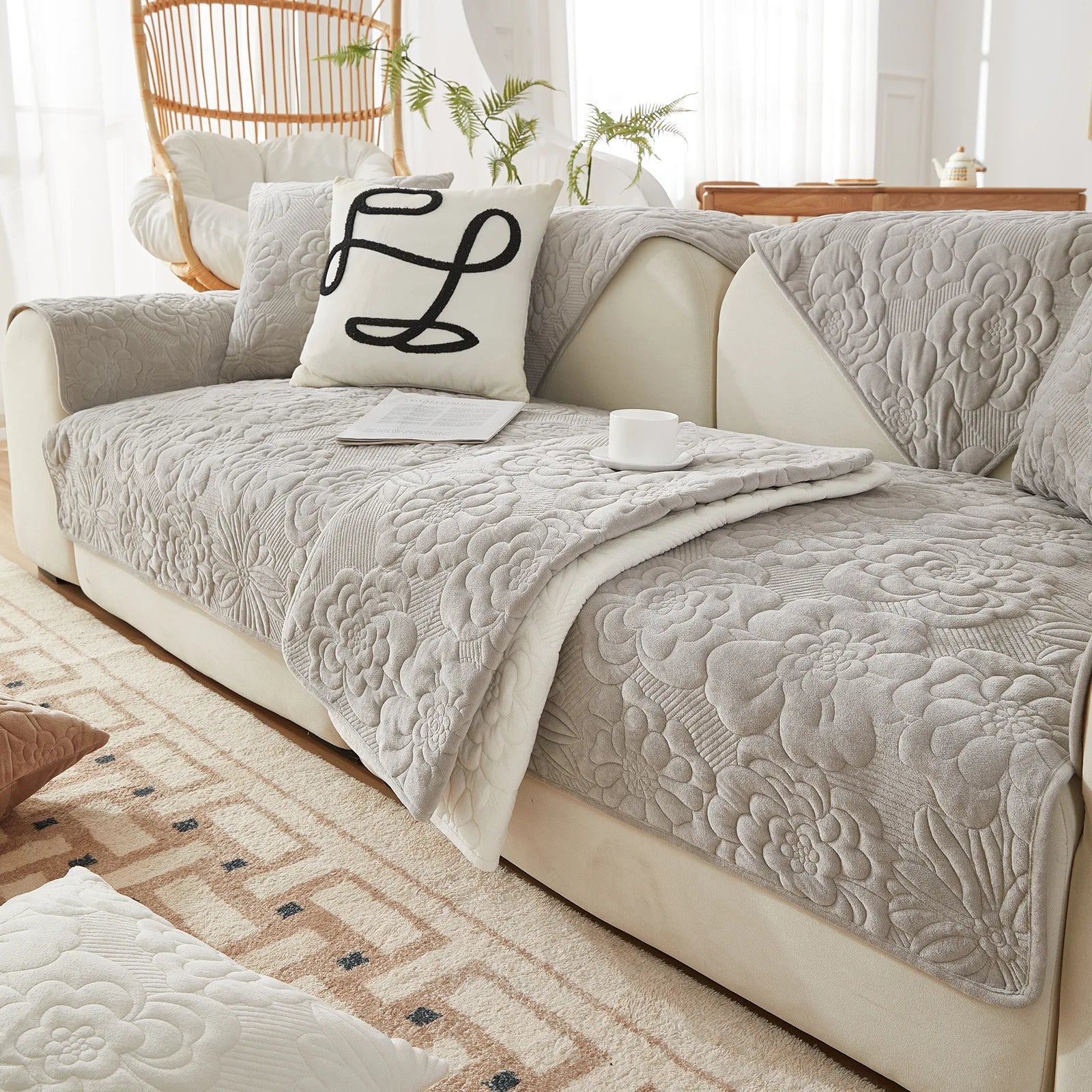 New Plush Sofa Cushion Cover - Image 12