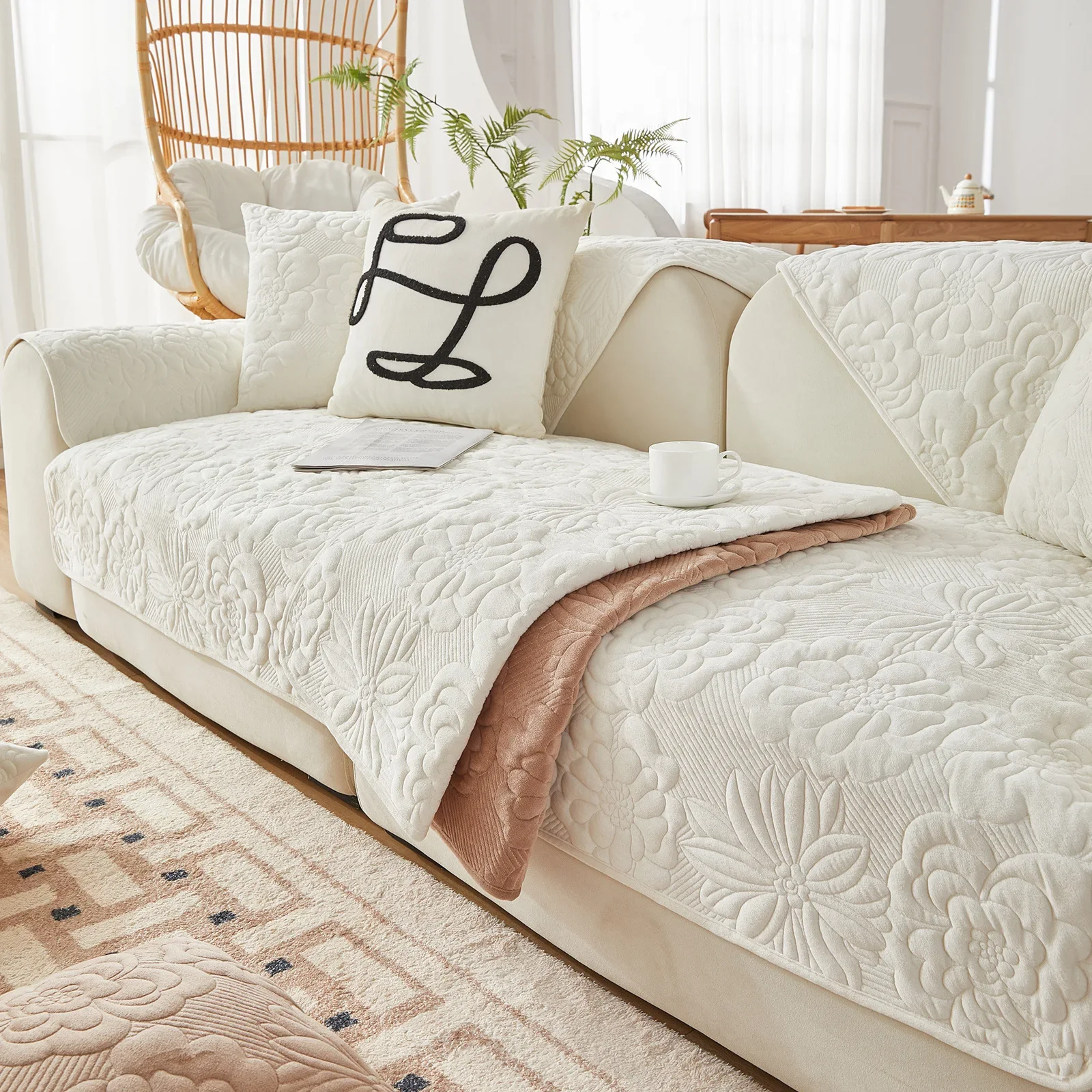 New Plush Sofa Cushion Cover - Image 6