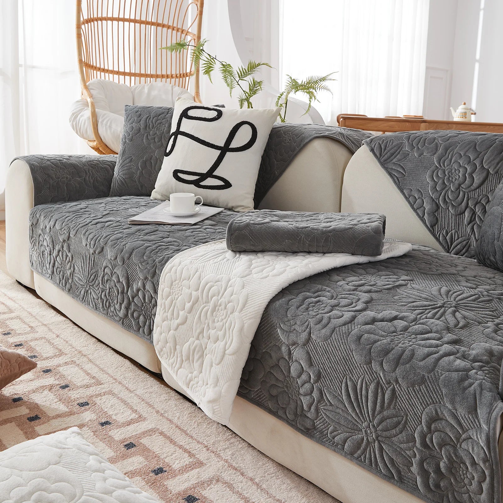 New Plush Sofa Cushion Cover - Image 9