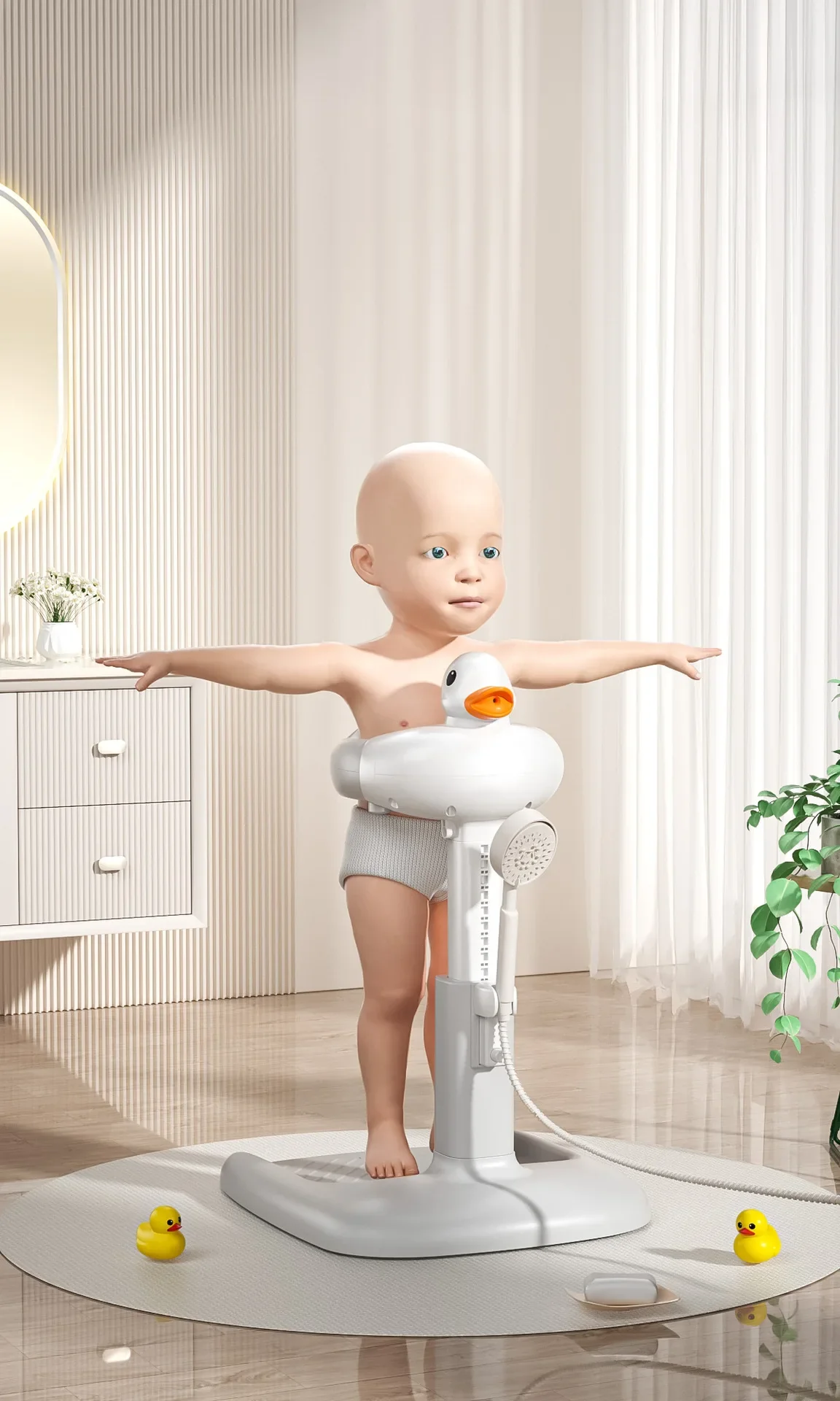 Non-slip Duck Baby Shower Stand - Image 9