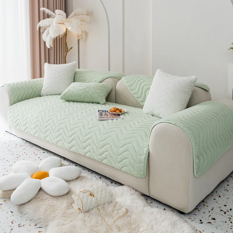 Non-Slip Plush Cushion Sofa Cover - Image 6