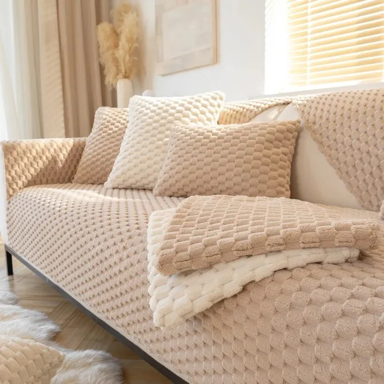 Non-Slip Plush Sofa Cover - Image 9