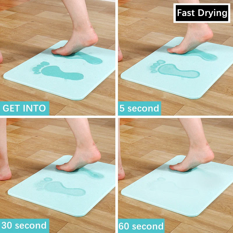Non-slip Quick-drying Diatomite Bath Mat - Image 3