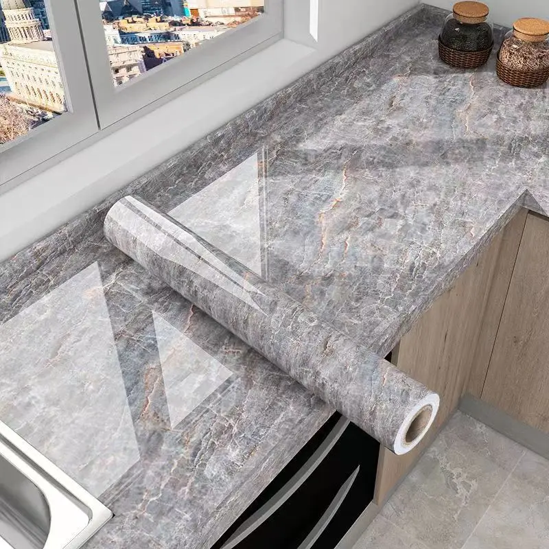12 Colors Oil-Proof Marble Kitchen Sticker - Image 2