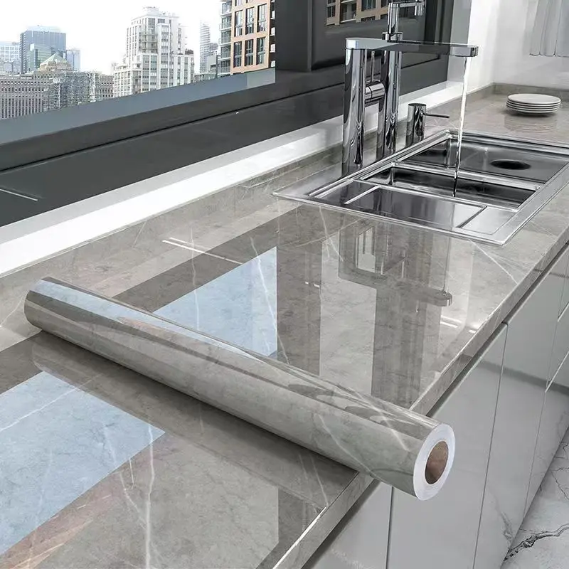 12 Colors Oil-Proof Marble Kitchen Sticker - Image 5