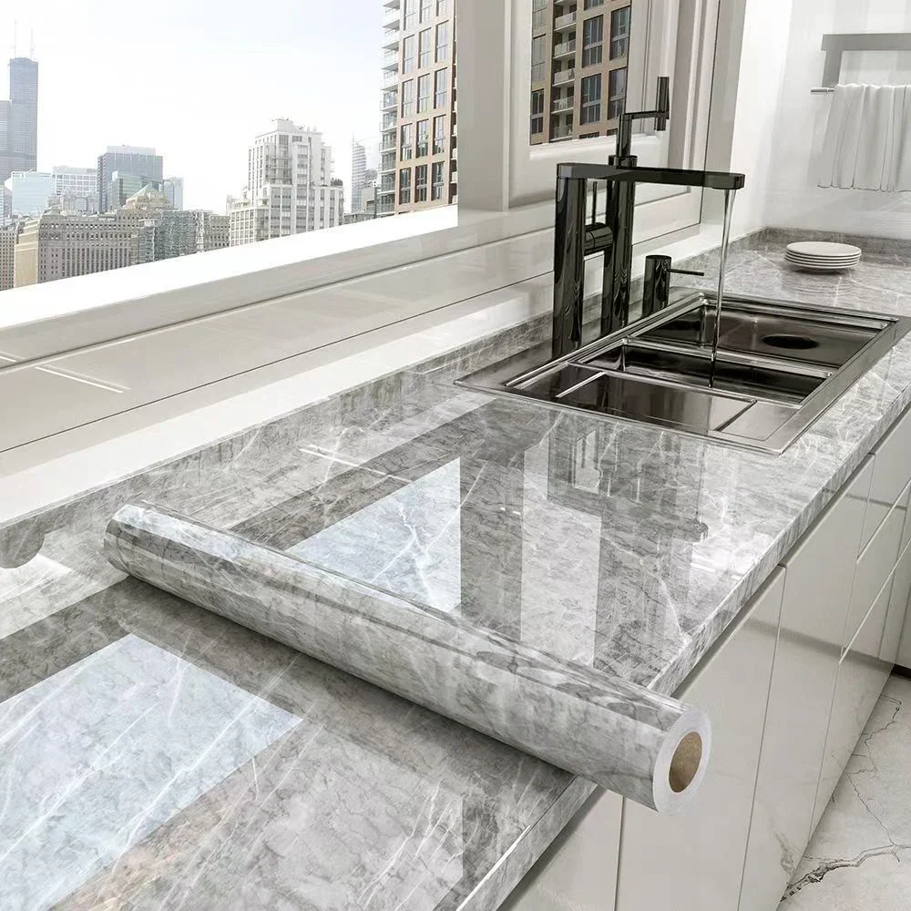 12 Colors Oil-Proof Marble Kitchen Sticker - Image 6