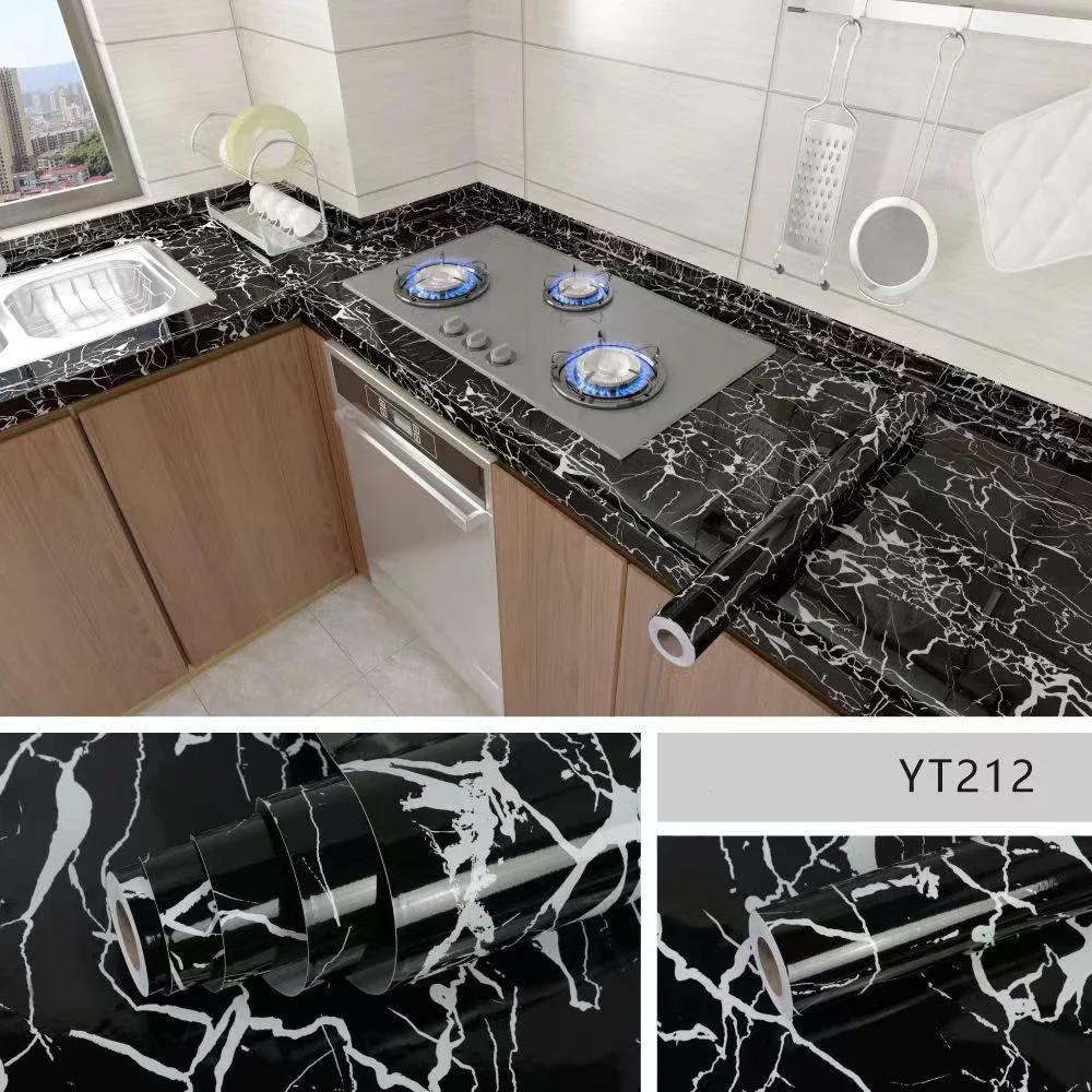 12 Colors Oil-Proof Marble Kitchen Sticker - Image 9