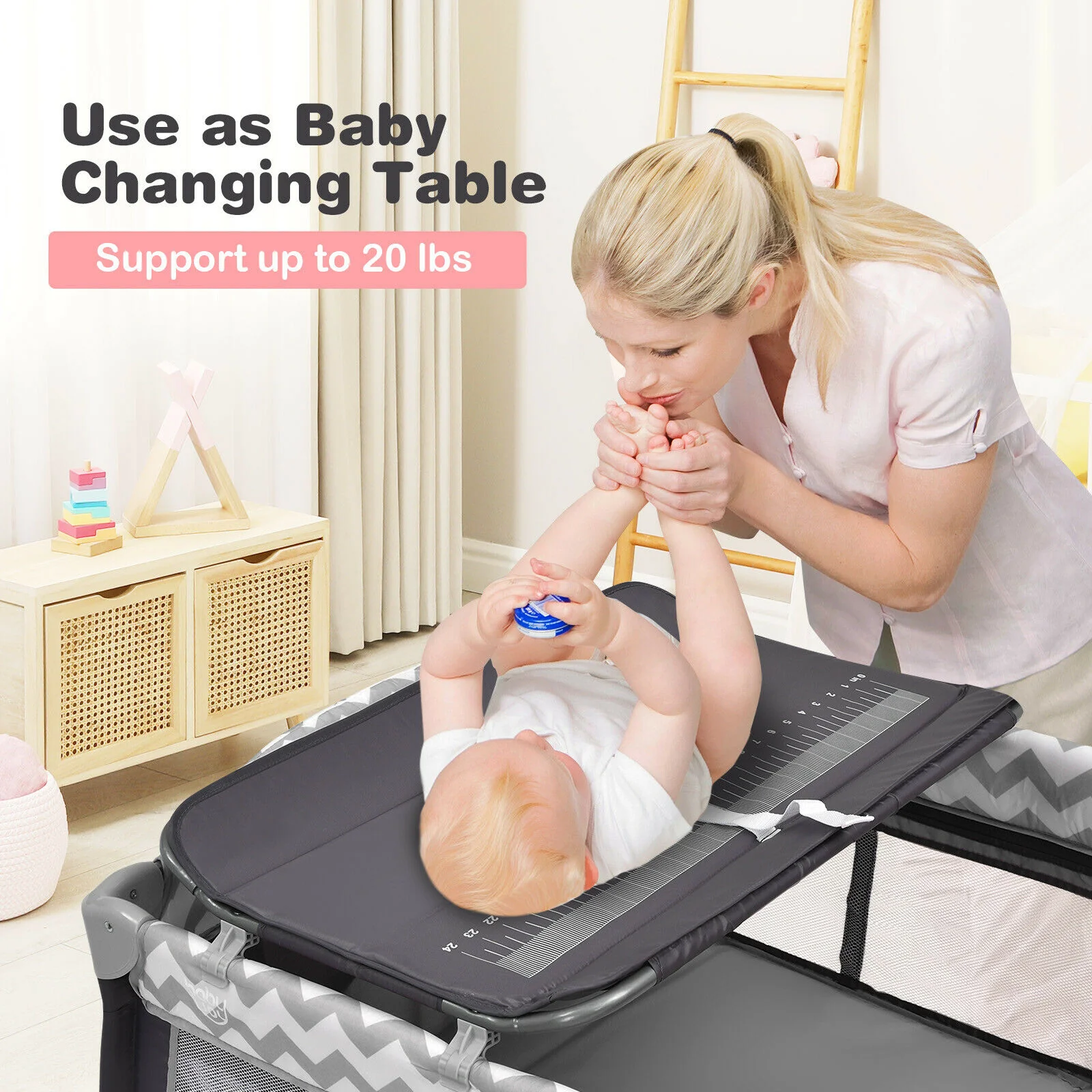 Portable Baby Crib Bassinet Playpen - Image 7