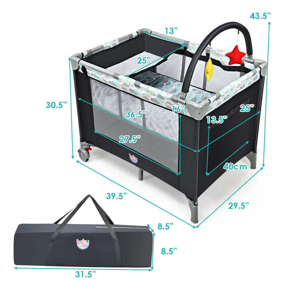 Portable Baby Crib - Image 12
