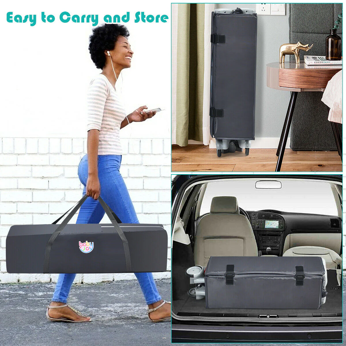 Portable Baby Crib - Image 3