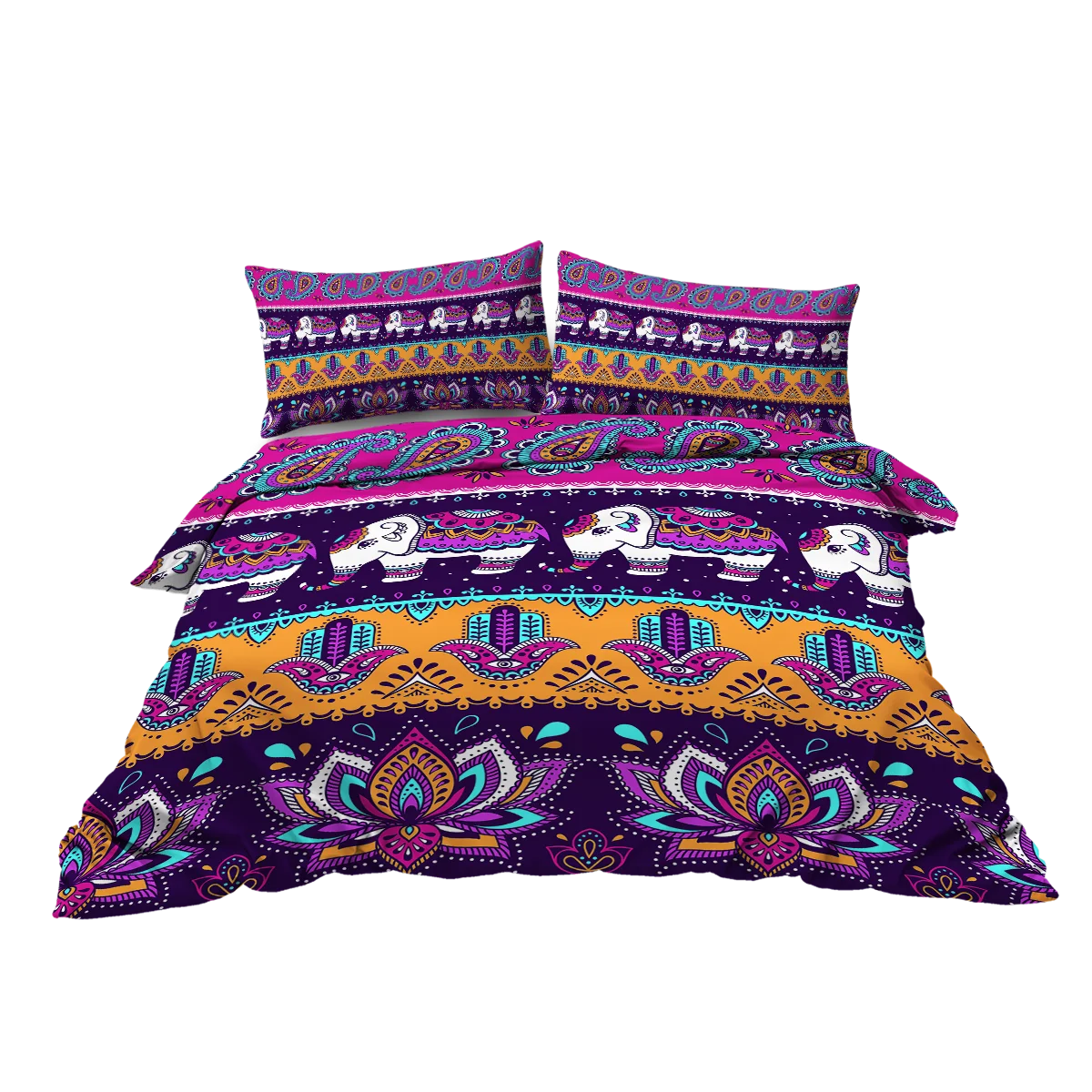 Oriental Elephant Duvet Pillow Cover - Image 3
