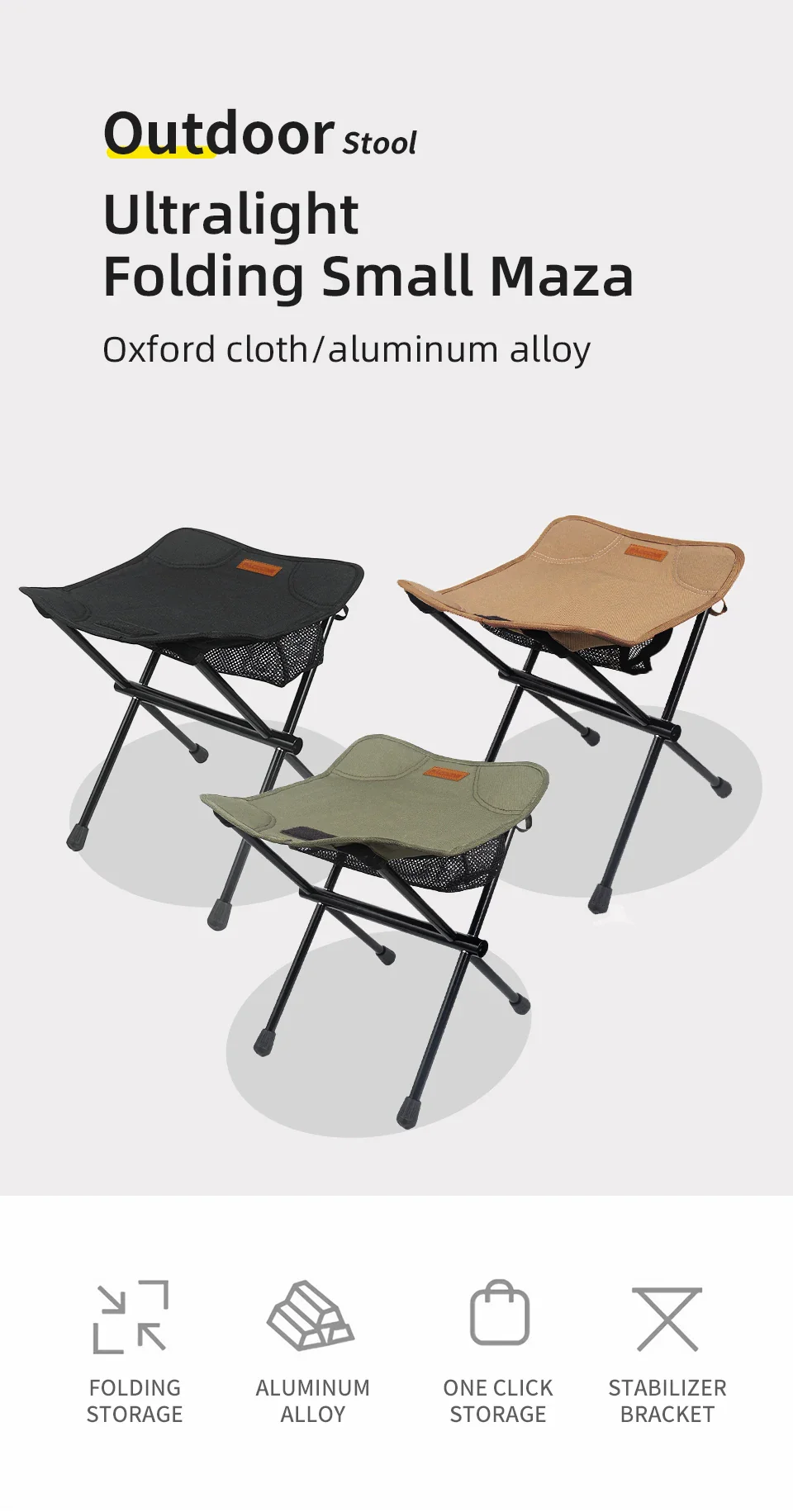 Outdoor Portable Folding Stool - Image 10
