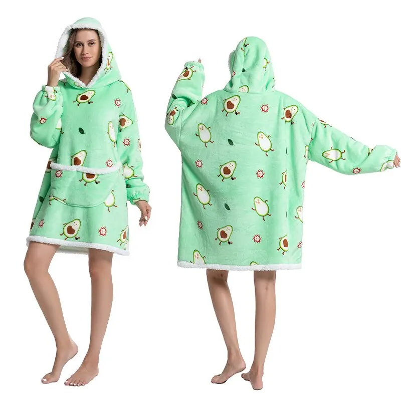 Oversized Flannel Hoodie - Image 2