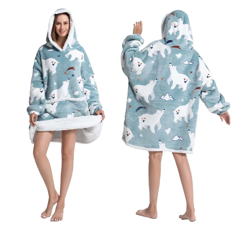 Oversized Flannel Hoodie - Image 4