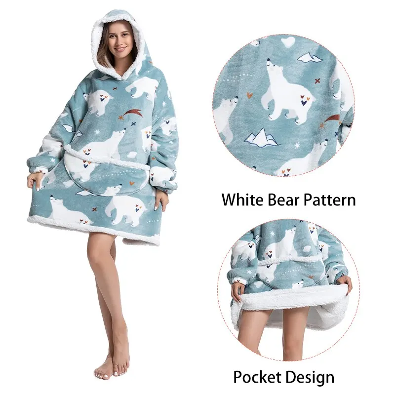 Oversized Flannel Hoodie - Image 5