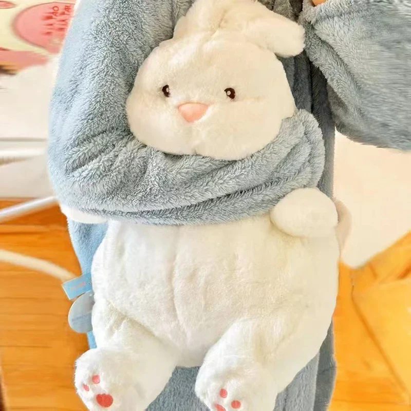 Oversized Soft White Rabbit Plush Doll - Image 3