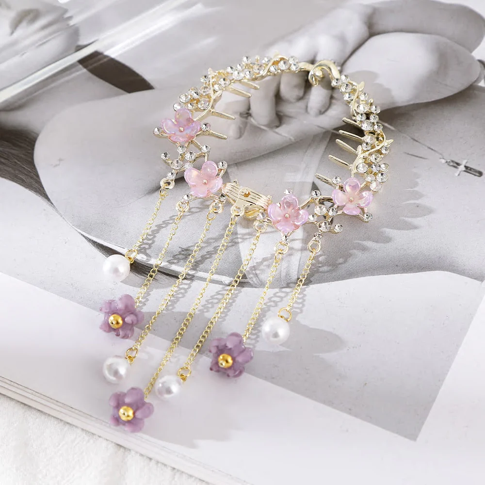 Pearl Rhinestone Hair Claw Clips - Image 21