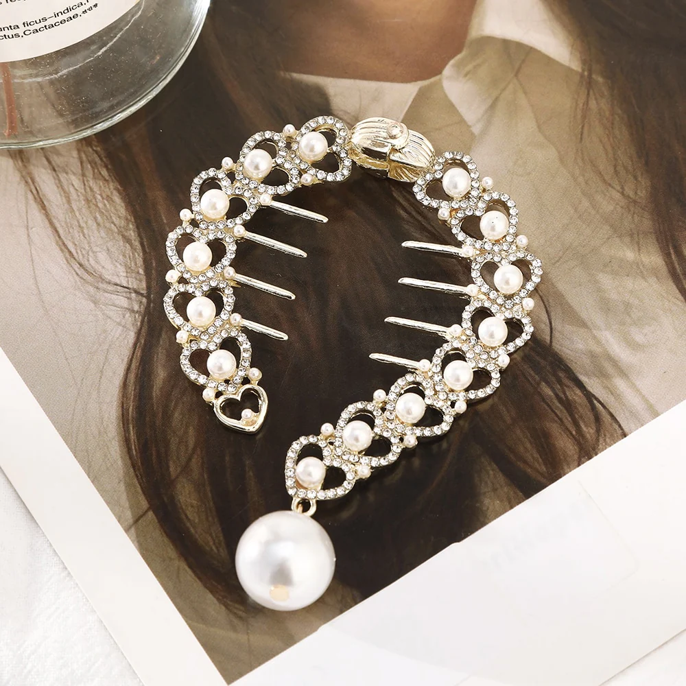 Pearl Rhinestone Hair Claw Clips - Image 24