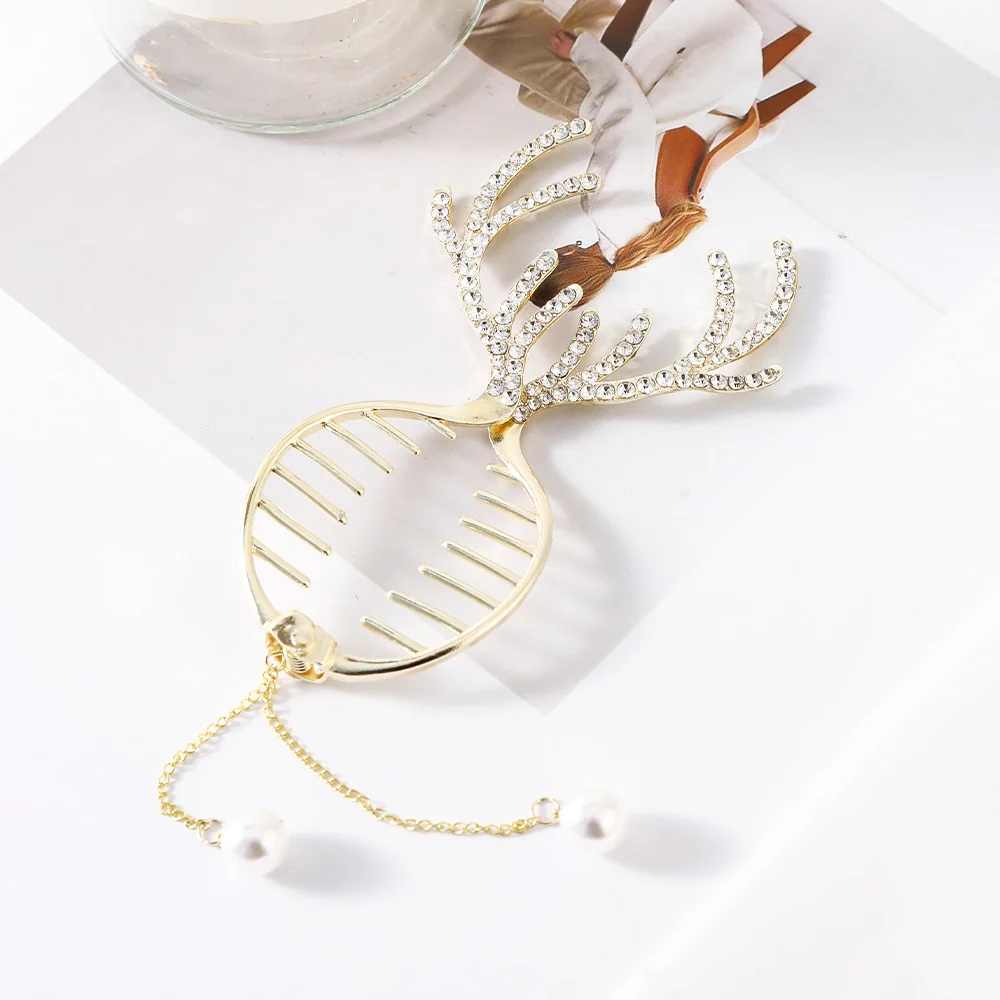 Pearl Rhinestone Hair Claw Clips - Image 29