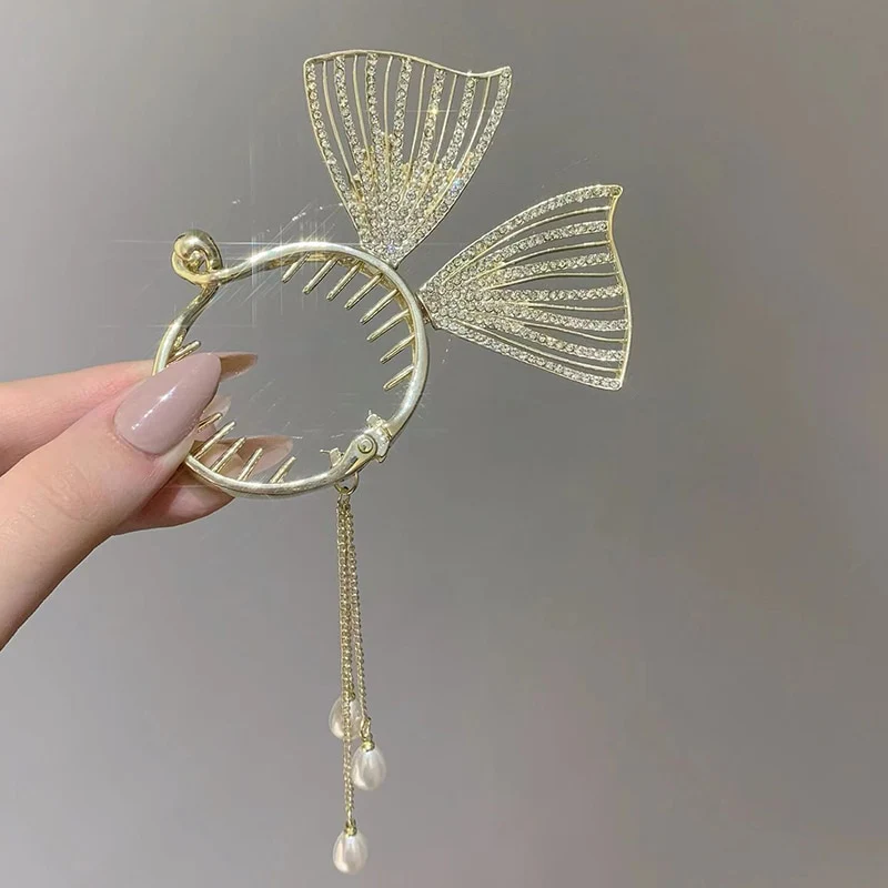 Pearl Rhinestone Hair Claw Clips - Image 33