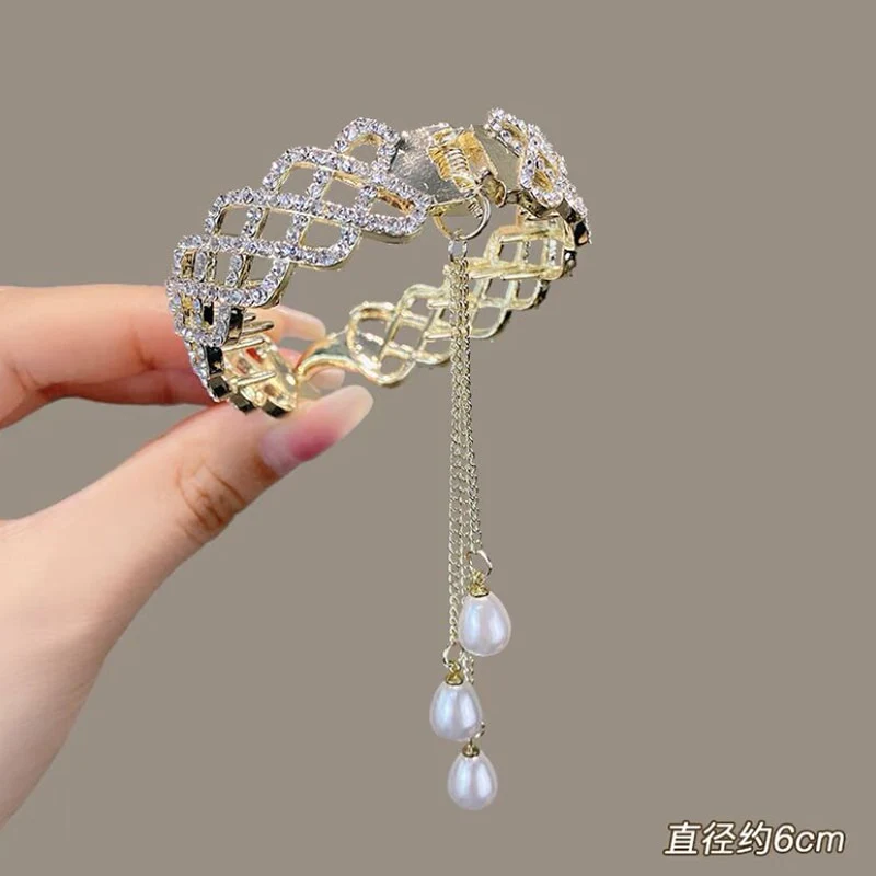 Pearl Rhinestone Hair Claw Clips - Image 34