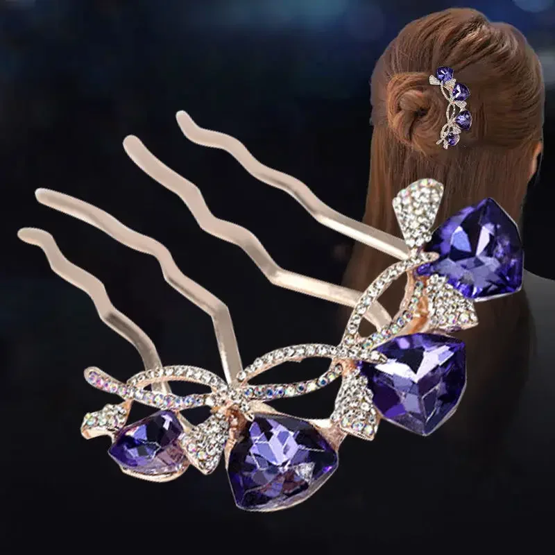 Pearl Rhinestone Hair Comb - Image 3