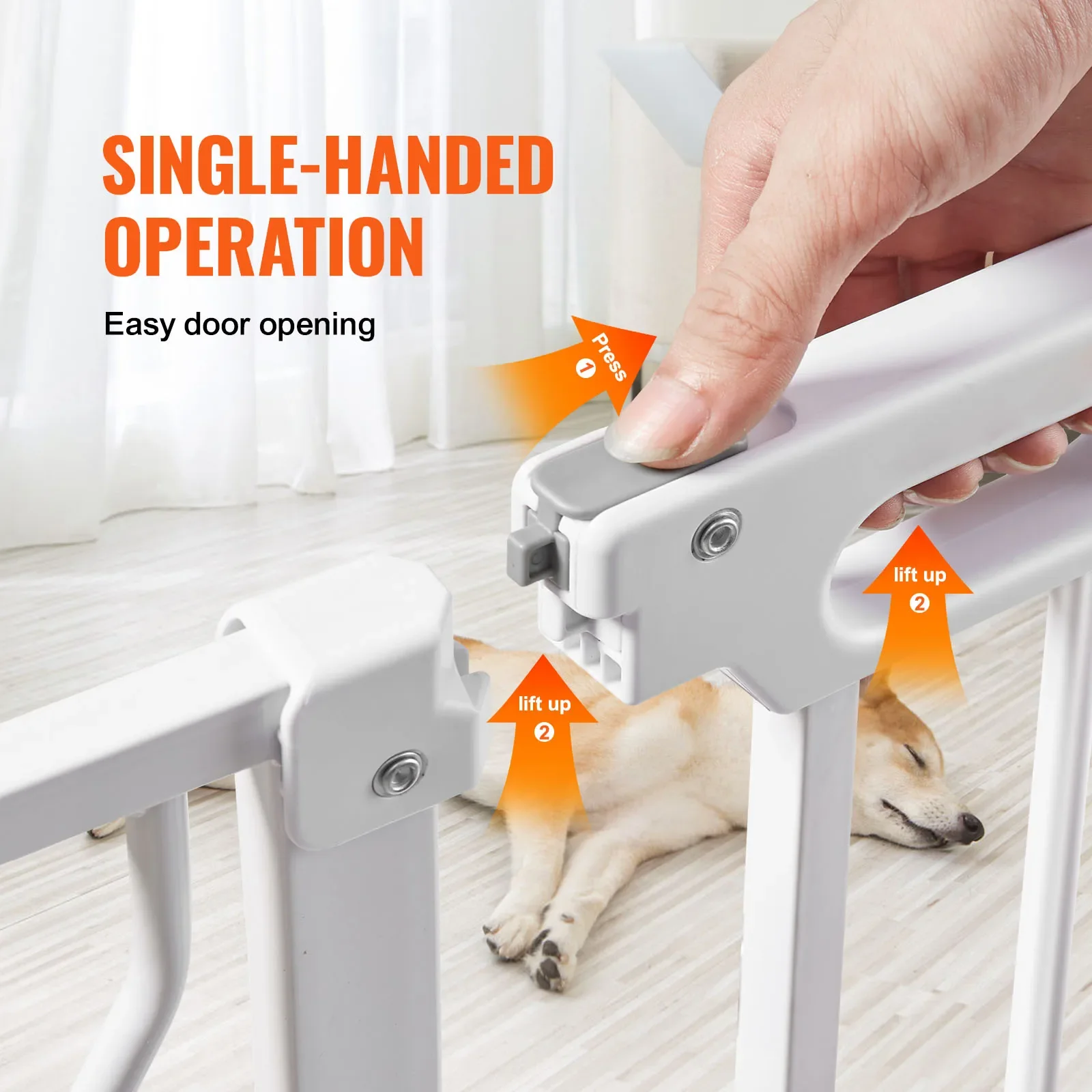 Pet Baby Gate 29.5"-39"/ 48.4"/ 53"/ 57.8" Extra Wide 30" - Image 2