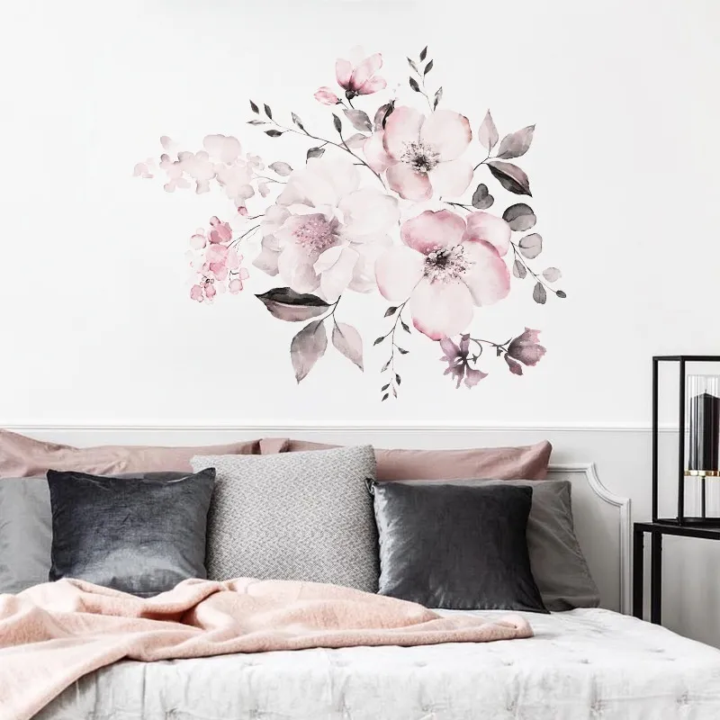 Pink Flower Wall Sticker - Image 2