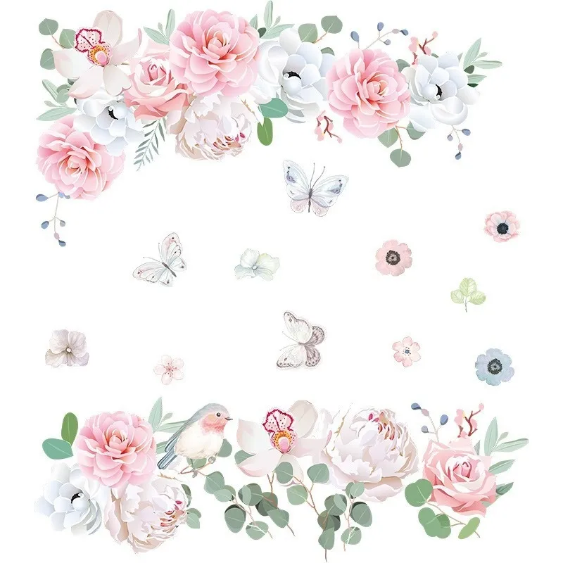 Pink Peony Flowers Wall Stickers - Image 4