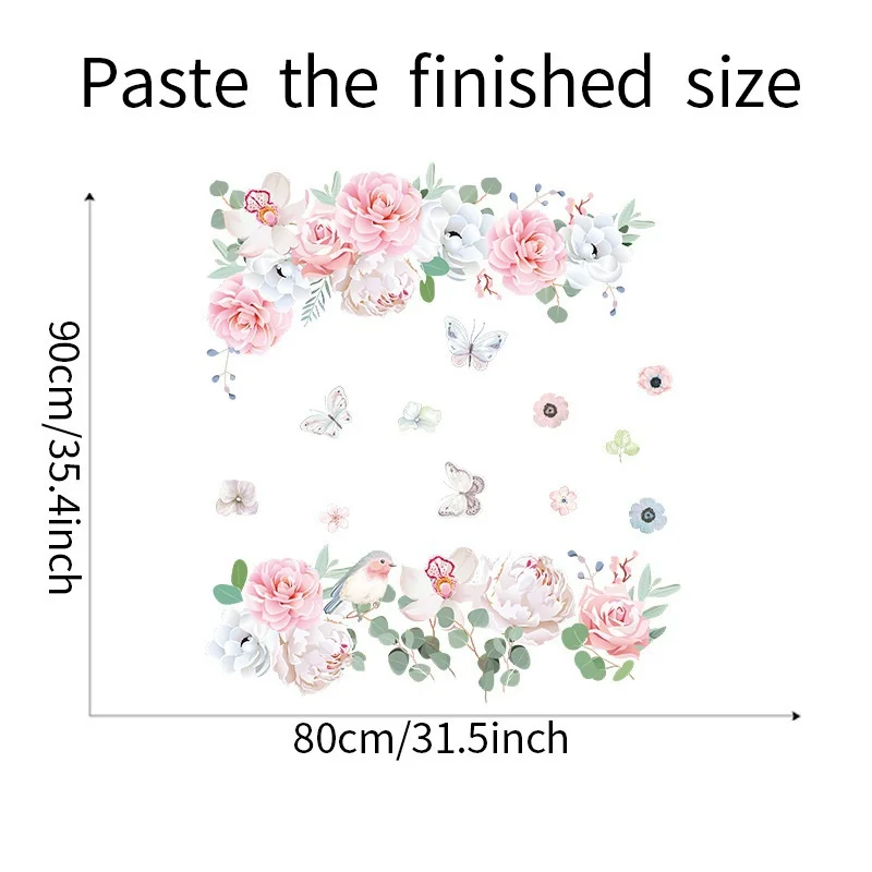 Pink Peony Flowers Wall Stickers - Image 6