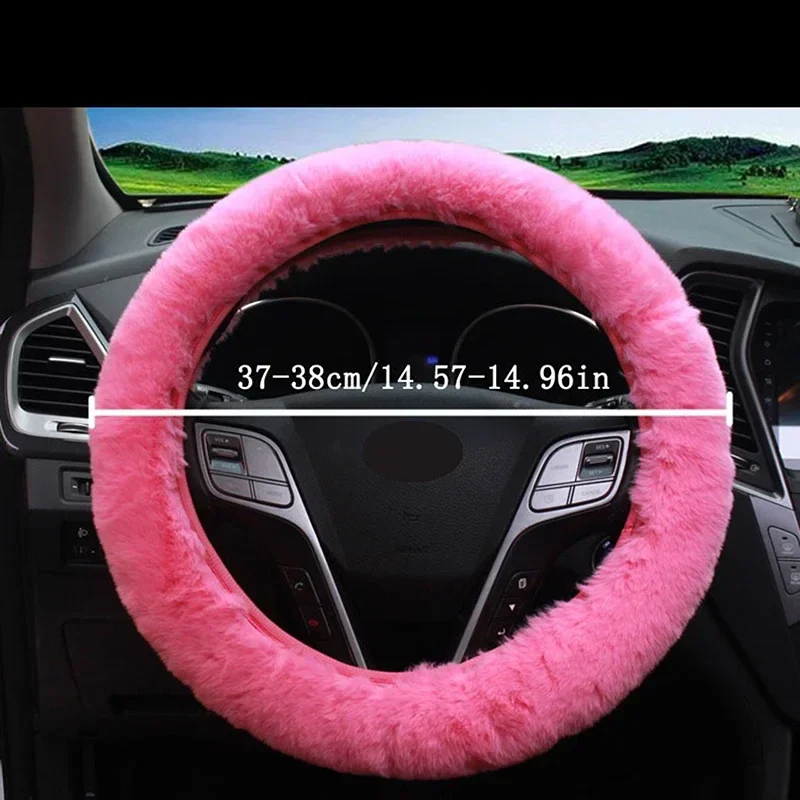 Plush Car Steering Wheel Cover - Image 3