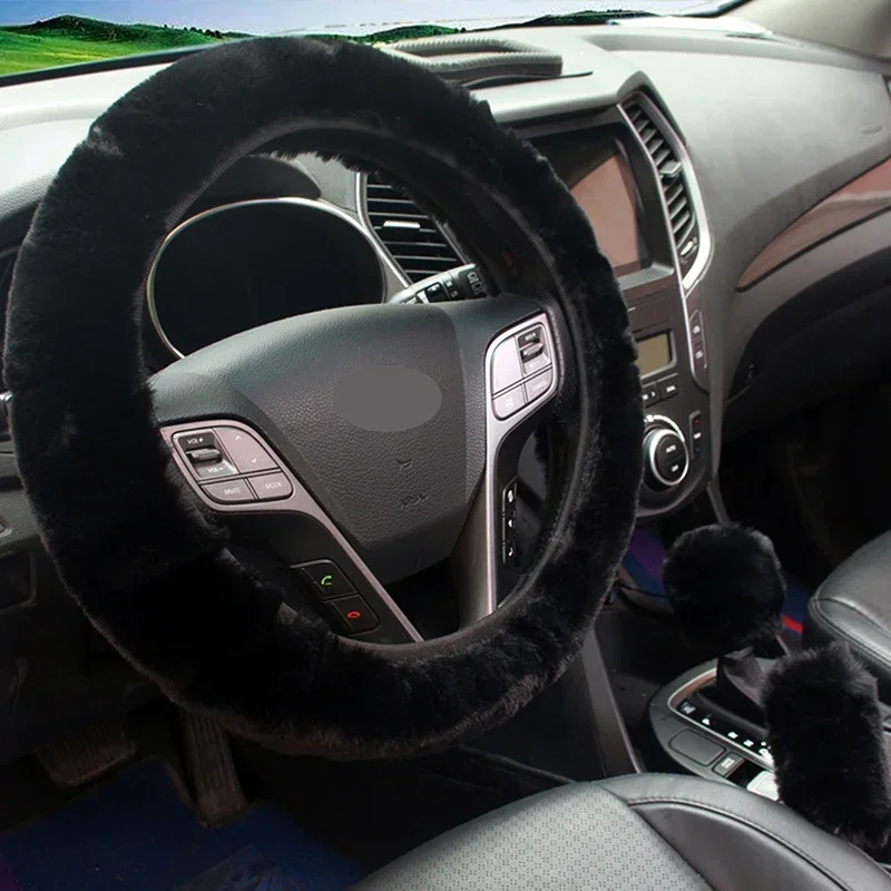 Plush Car Steering Wheel Cover - Image 5