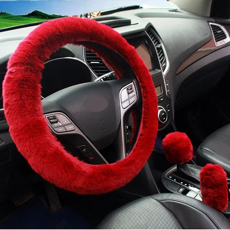 Plush Car Steering Wheel Cover - Image 7