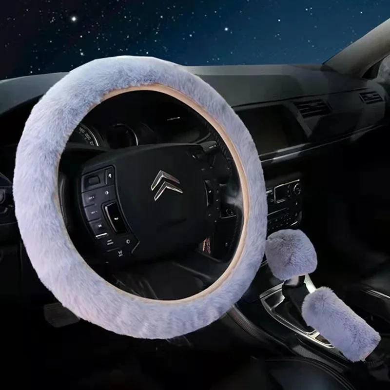 Plush Car Steering Wheel Cover - Image 8