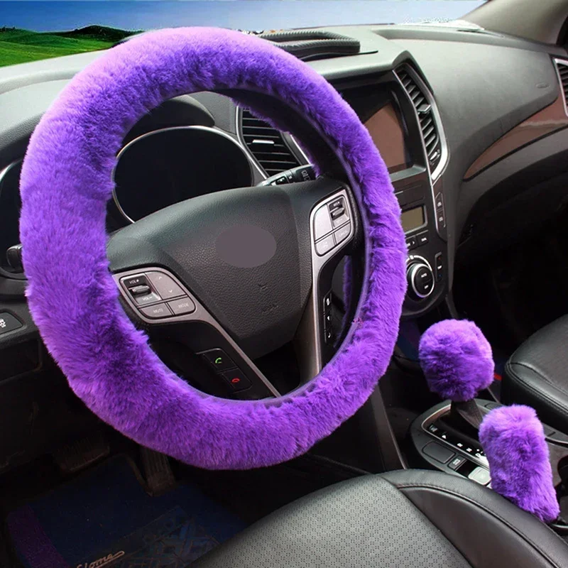 Plush Car Steering Wheel Cover - Image 9