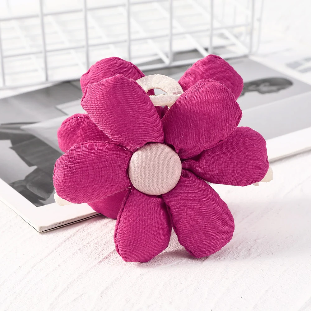 40 Styles Plush Synthetic Fabric Flower Hair Claw - Image 10